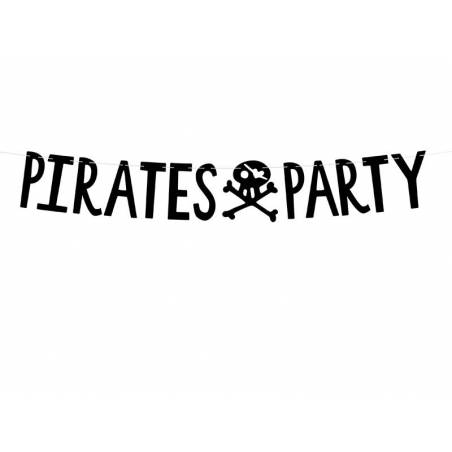Bannière Pirates Party noir 14x100cm 