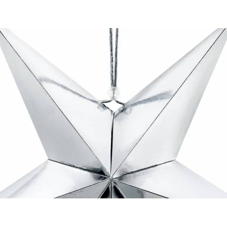 Etoile en papier 45cm argent 