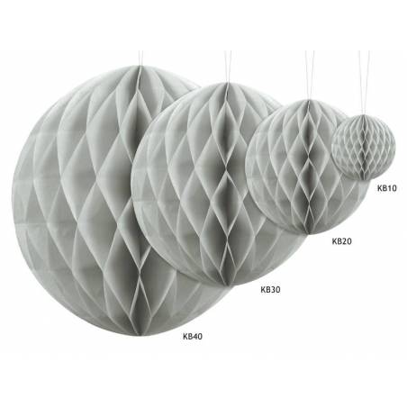 Balle en nid d'abeille gris clair 10cm 