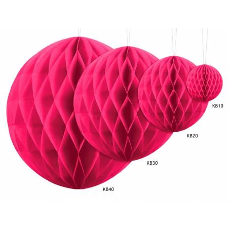 Balle en nid d'abeille rose foncé 20cm 