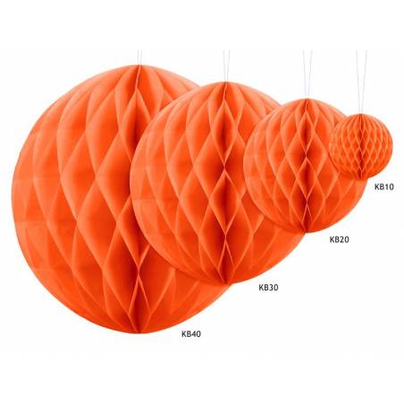 Balle en nid d'abeille orange 30cm 
