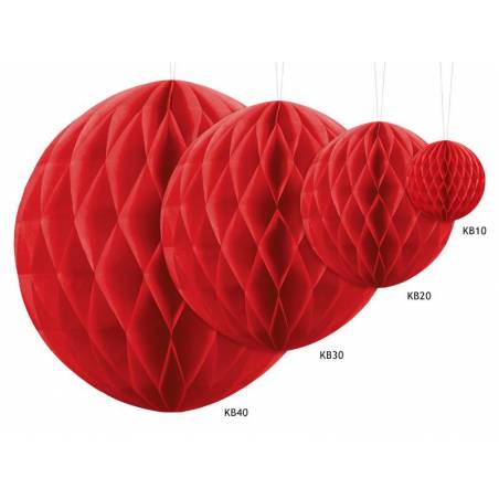 Balle en nid d'abeille rouge 40cm 