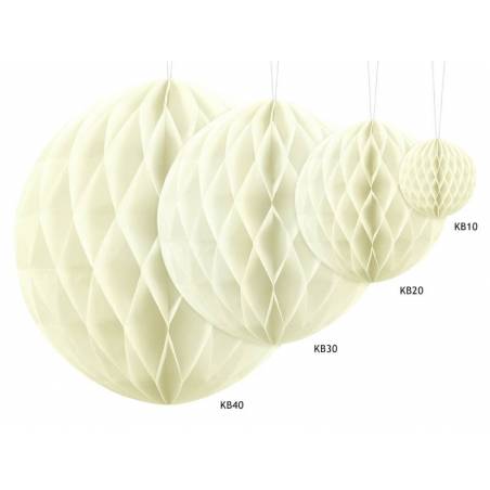 Balle en nid d'abeille crème légère 40cm 