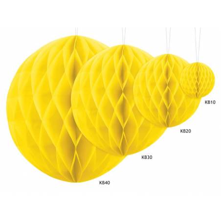 Balle en nid d'abeille jaune 40cm 