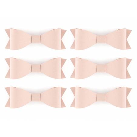 Décorations en papier Noeuds rose poudré 