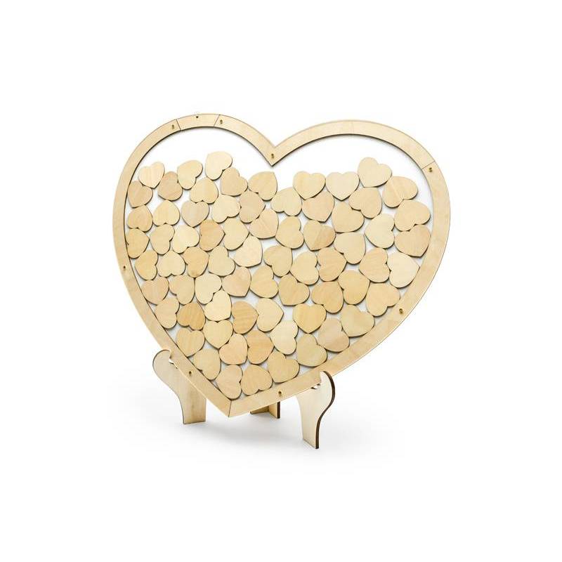 Livre d'or en bois - Coeur 44x37.5cm Livre d'or en bois - Coeur 44x37.5cm