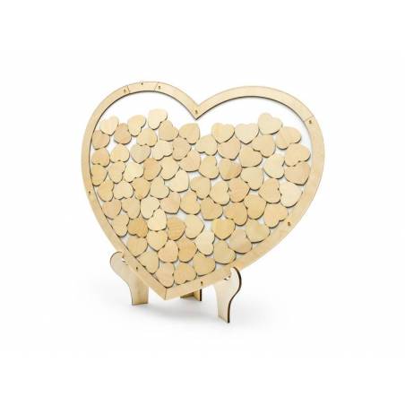 Livre d'or en bois - Coeur 44x37.5cm Livre d'or en bois - Coeur 44x37.5cm