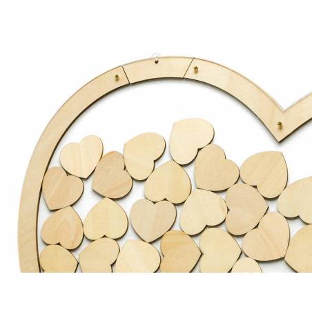 Livre d'or en bois - Coeur 44x37.5cm Livre d'or en bois - Coeur 44x37.5cm