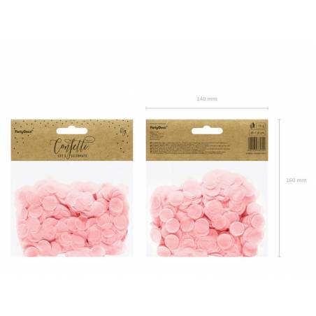 Cercles confettis rose pâle 15g 