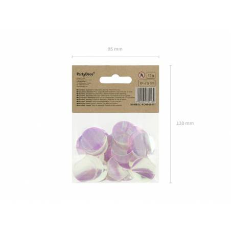 Cercles Confettis irisés 15g 