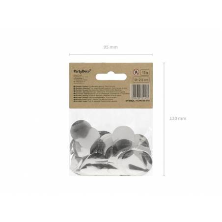 Cercles Confettis argent 15g 