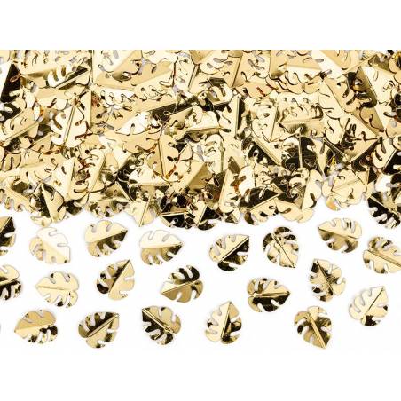 Feuilles de confettis métalliques or 15g 