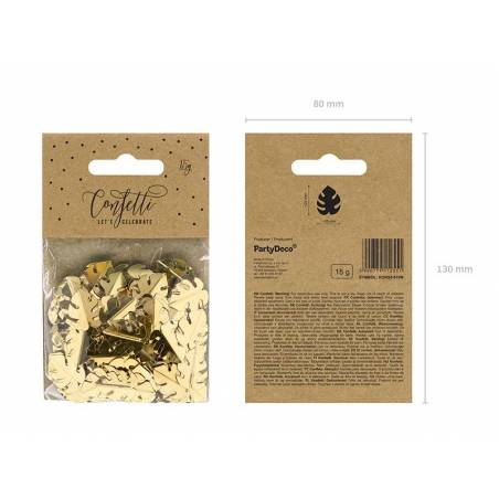 Feuilles de confettis métalliques or 15g 