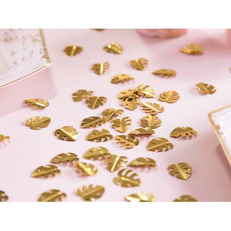 Feuilles de confettis métalliques or 15g 