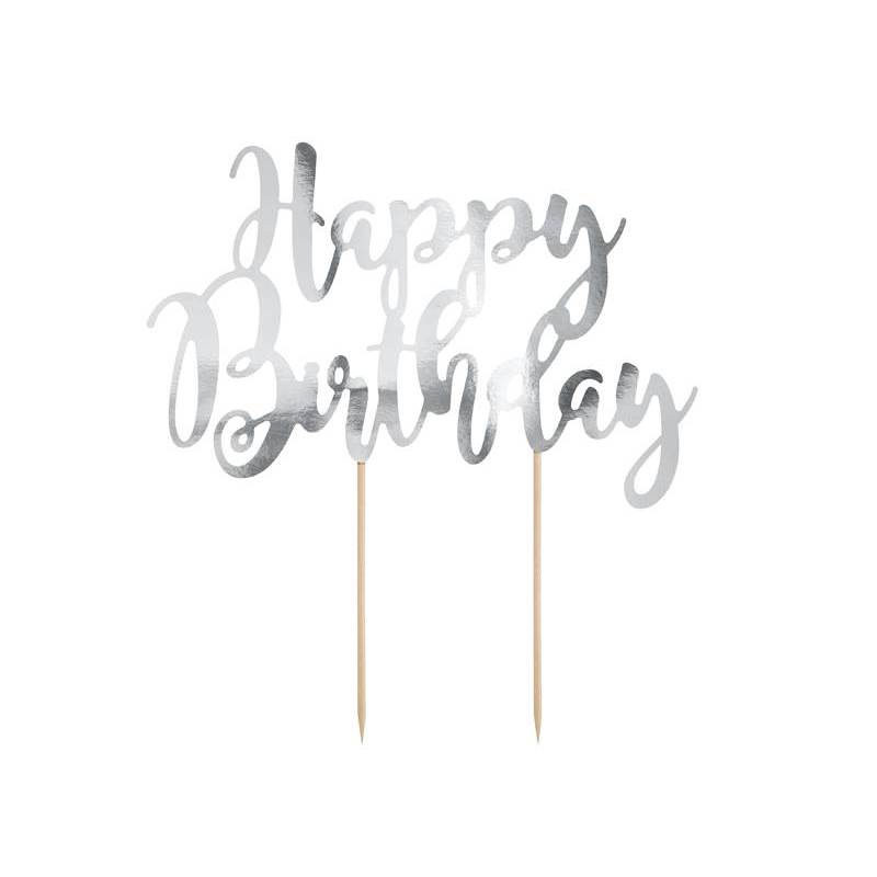 Gateau Bon Anniversaire Argent 22 5cm Gateau Bon Anniversaire Argent 22 5cm