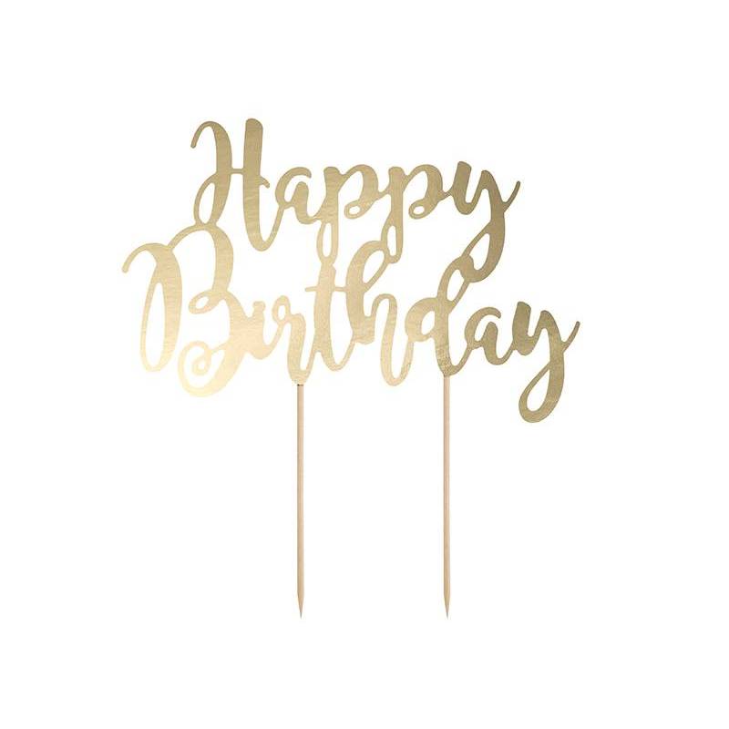 Gateau Topper Joyeux Anniversaire Or 22 5cm Gateau Topper Joyeux Anniversaire Or 22 5cm