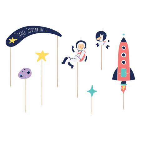 Cake Topper Space 9.5-24.5cm 