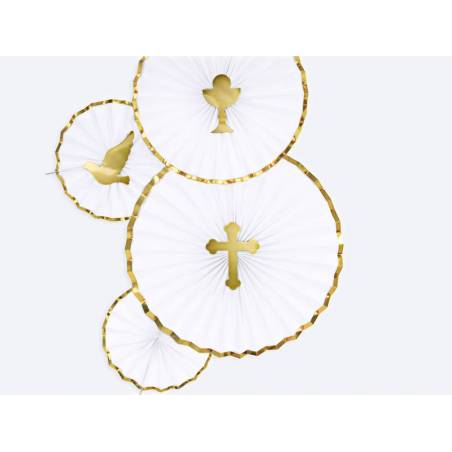 Garnitures pour gâteaux Première communion or 315 cm 