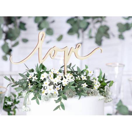 Wodden Topper Love 16cm Wodden Topper Love 16cm
