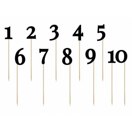 Numéros de table noir 24-26cm 