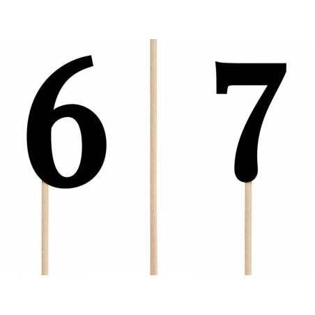 Numéros de table noir 24-26cm 