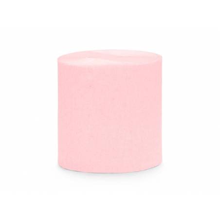 Serpentin en crêpe 5cm / 10m rose pâle 