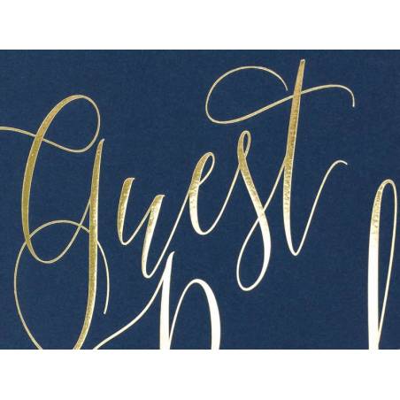 Livre d'or 20x245cm bleu marine 22 pages 