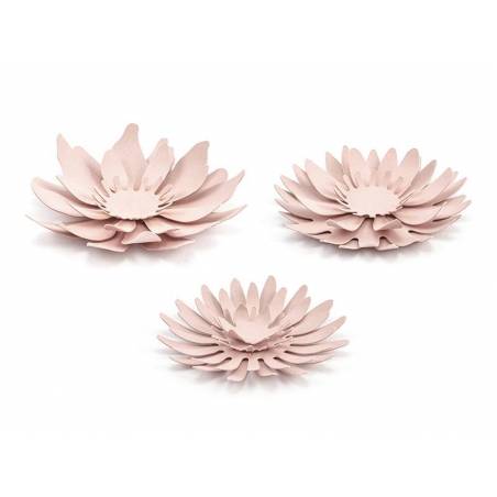Décorations en papier Fleurs rose poudré 