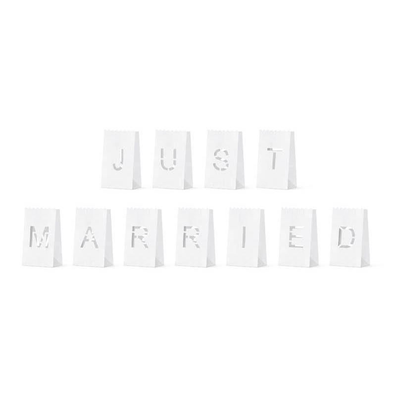 Sachets lanternes bougies - Just Married 115x19x7cm Sachets lanternes bougies - Just Married 115x19x7cm