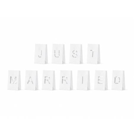 Sachets lanternes bougies - Just Married 115x19x7cm Sachets lanternes bougies - Just Married 115x19x7cm