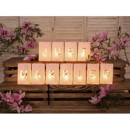 Sachets lanternes bougies - Just Married 115x19x7cm Sachets lanternes bougies - Just Married 115x19x7cm