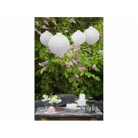 Lanterne en papier blanche 20cm 