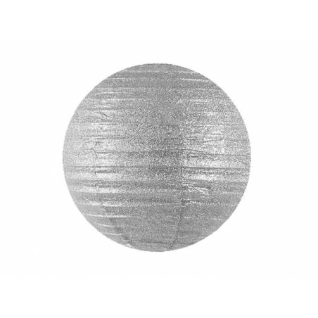 Lanterne scintillante argentée 45cm 