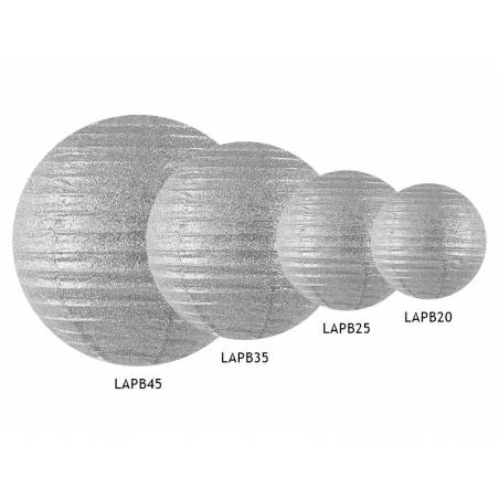 Lanterne scintillante argentée 45cm 