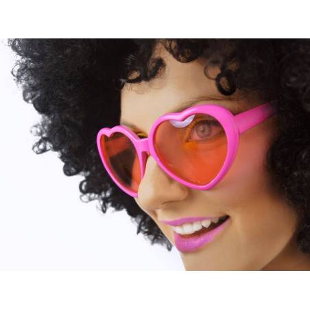Lunettes Coeurs rose 