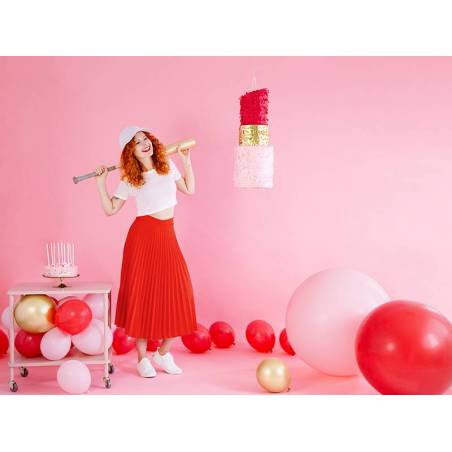 Ballon rond 1m rouge pastel Ballon rond 1m rouge pastel