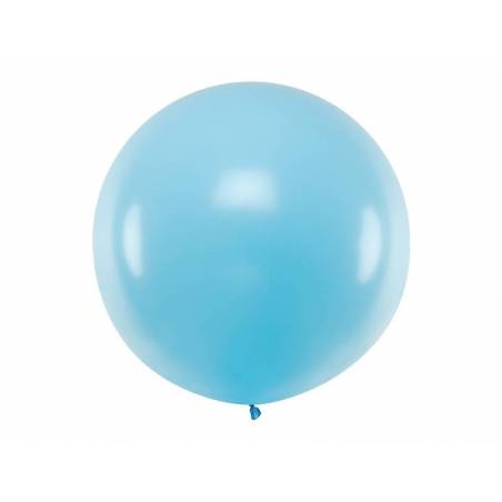 Ballon rond 1m bleu clair pastel Ballon rond 1m bleu clair pastel