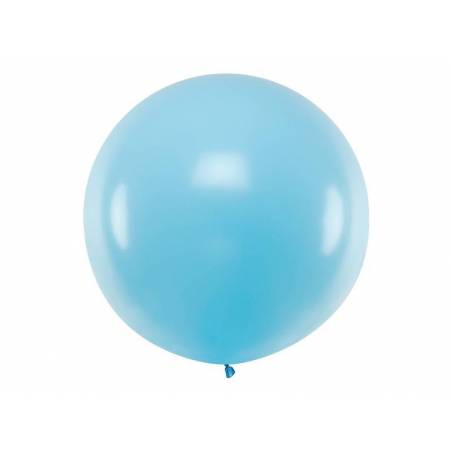 Ballon rond 1m bleu clair pastel 