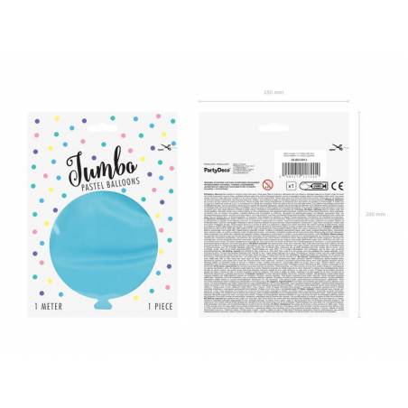 Ballon rond 1m bleu clair pastel Ballon rond 1m bleu clair pastel