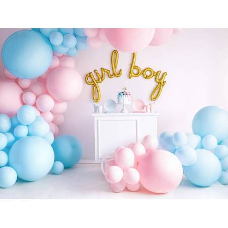 Ballon rond 1m bleu clair pastel 