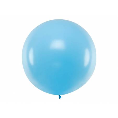 Ballon rond 1m bleu ciel pastel 