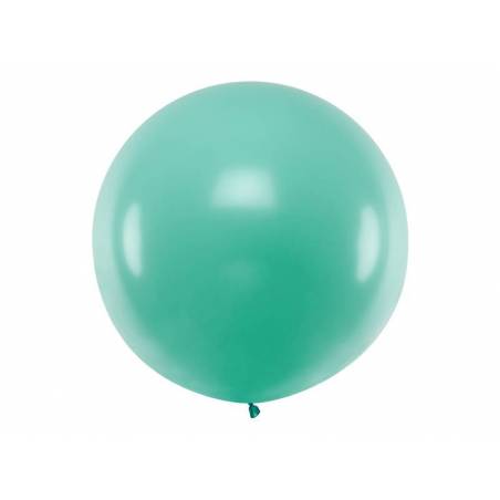 Ballon rond 1m vert forêt pastel 