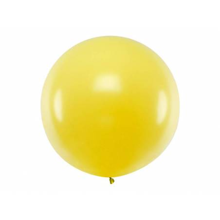 Ballon rond 1m jaune pastel 