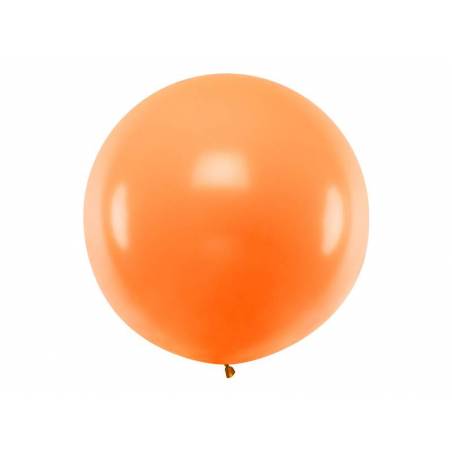Ballon rond 1m orange pastel 