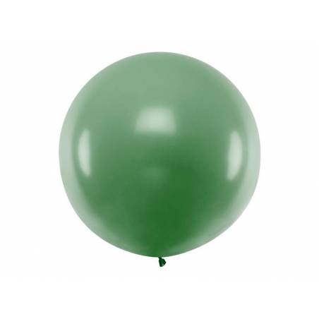 Ballon rond 1m vert foncé pastel 