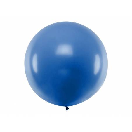 Ballon rond 1m bleu pastel 