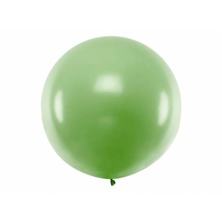 Ballon rond 1m vert pastel 