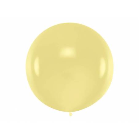 Ballon rond 1m crème pastel 