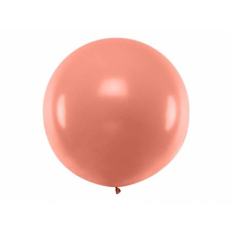 Ballon rond 1m or rose métallique Ballon rond 1m or rose métallique