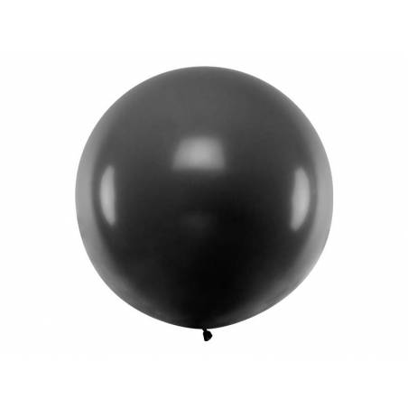 Ballon rond 1m noir pastel 